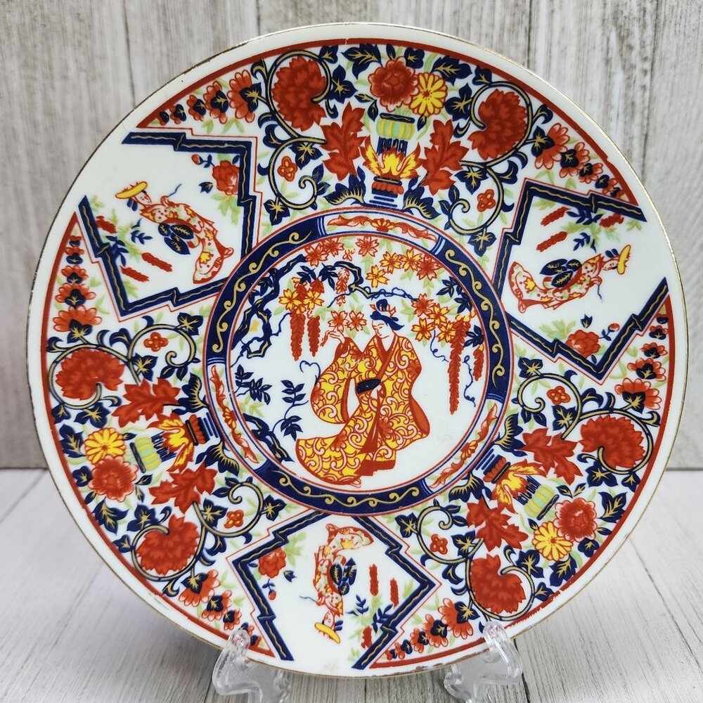 Japanese Imari Porcelain Decorative Plate Wall Plaque 6.25'' Hand Painted